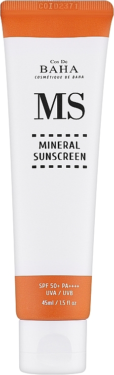 Мінеральний сонцезахисний крем - Cos De BAHA MS Mineral Sunscreen SPF50+