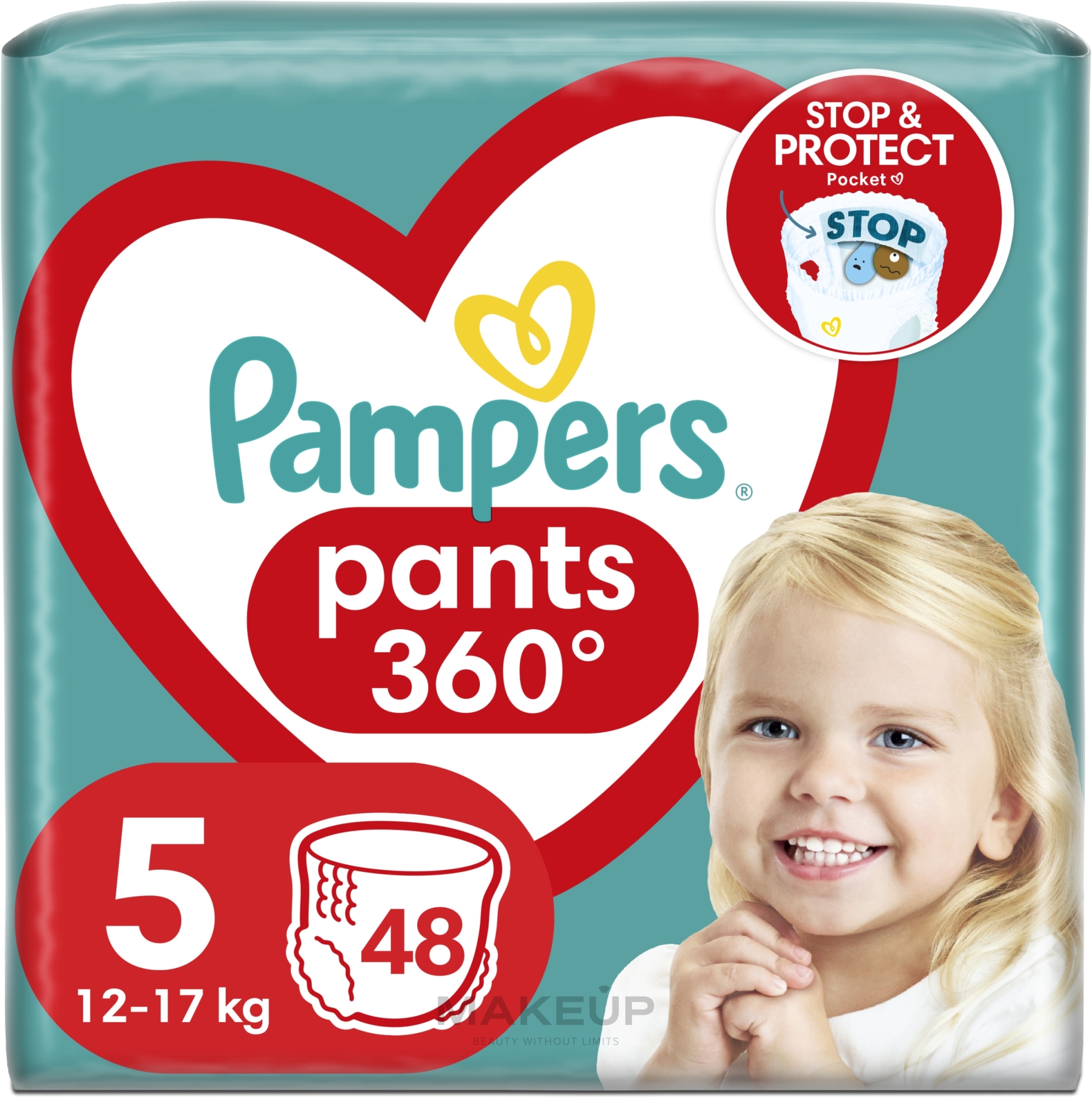 Подгузники-трусики, размер 5 (Junior) 12-17 кг, 48 шт - Pampers Pants Junior — фото 48шт