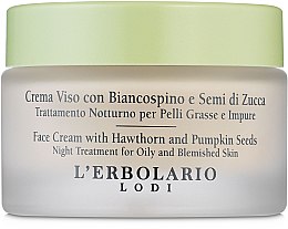 Крем з глодом для жирної і забрудненої шкіри - l'erbolario Crema Viso al Biancospino — фото N1