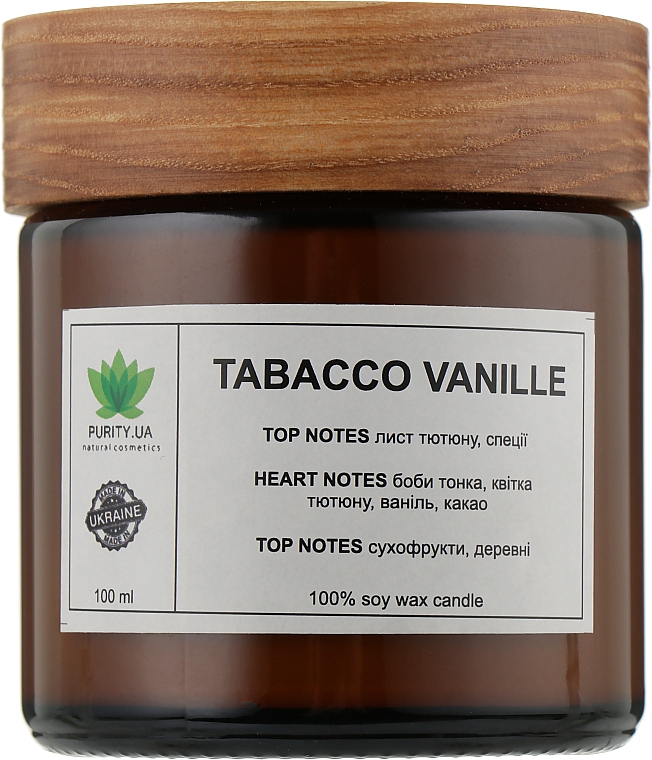 Аромасвічка "Tabacco Vanille", у банці - Purity Candle — фото N1