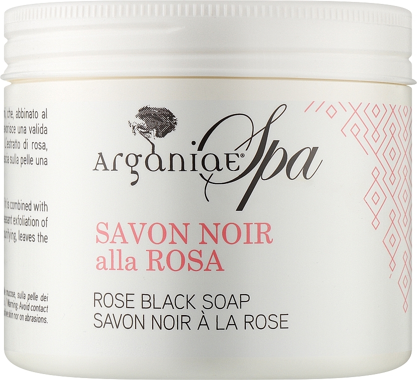 Натуральное черное оливковое мыло "Роза" - Arganiae Spa Savon Noir Rose — фото N3