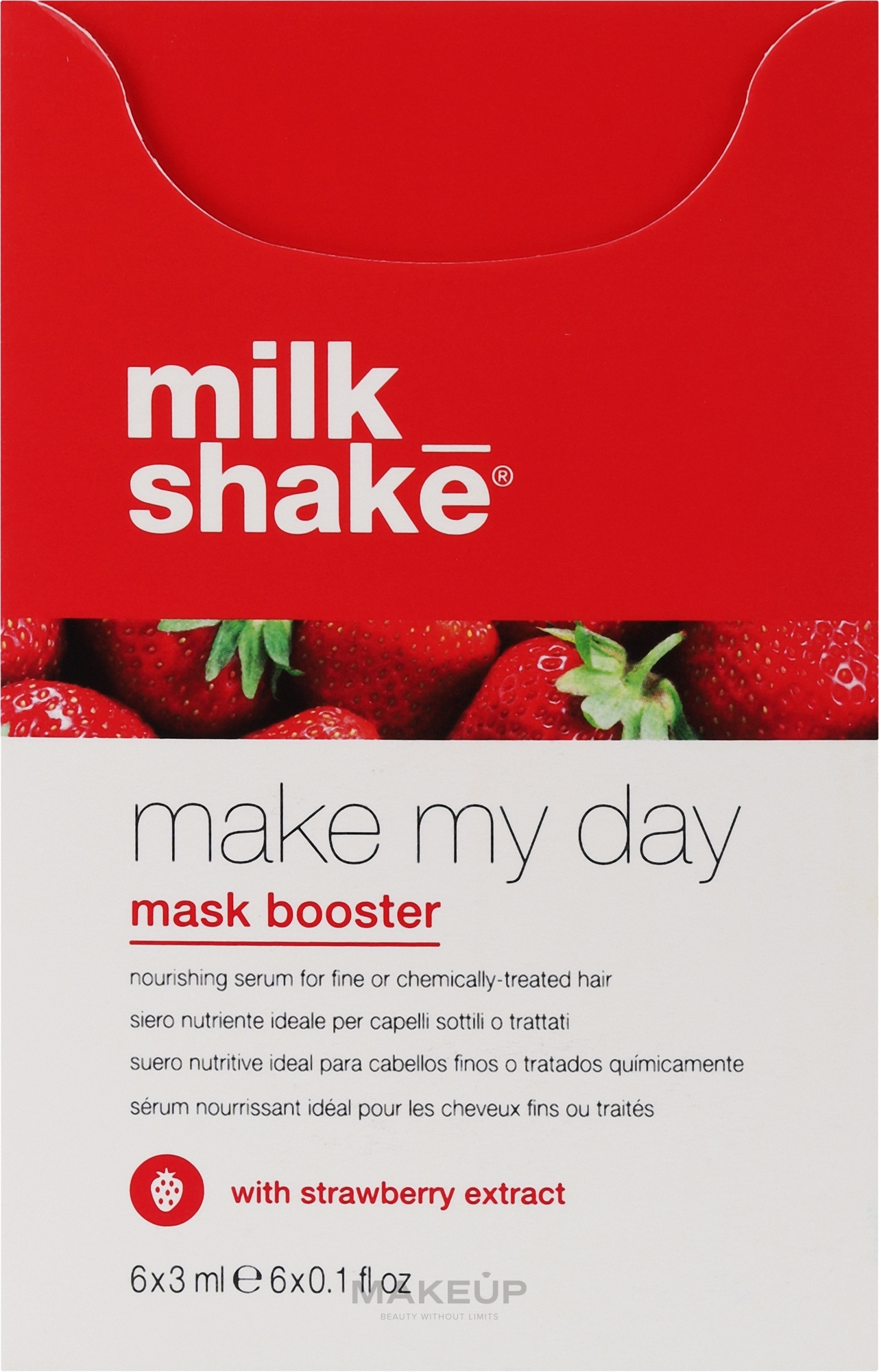 Бустер для маски для волосся "Полуниця" - Milk_Shake Make My Day Mask Booster Strawberry — фото 6x3ml