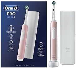 Духи, Парфюмерия, косметика Электрическая зубная щетка, с футляром, розовая - Oral-B Pro 1 3D Cleaning Pink