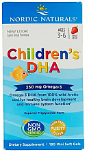 Пищевая добавка для детей, клубника 250 мг "Омега-3" - Nordic Naturals Children's DHA  — фото N1