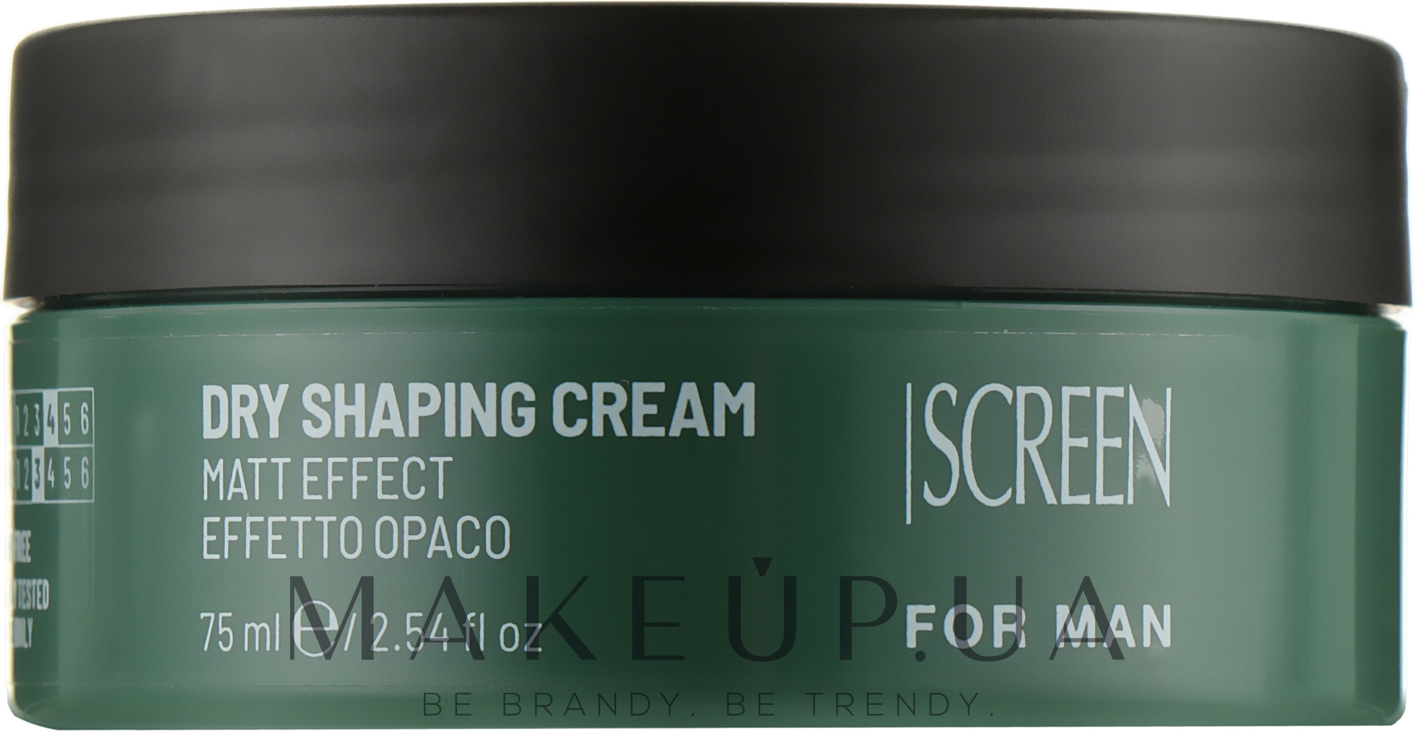 Моделирующий крем для волос с матовым эффектом средней фиксации - Screen For Man Dry Shaping Cream — фото 75ml