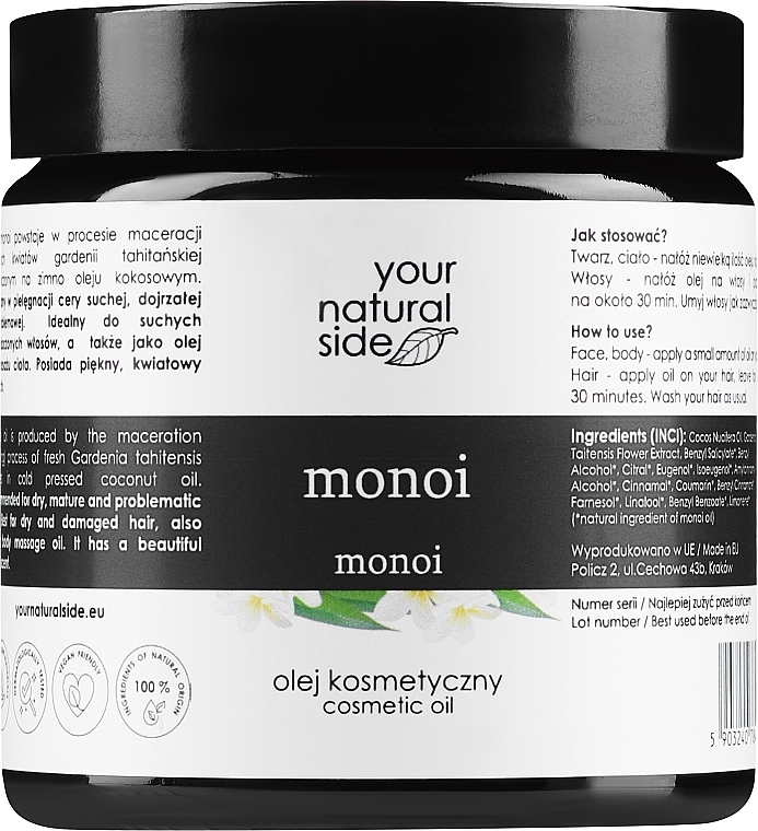 Масло для лица и тела "Монои" - Your Natural Side Monoi & Kokos Velvety Butters — фото N1