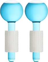 Криосферы для массажа лица и тела, 2 шт, голубые - Reclaire Beauty Crystal Ball — фото N1