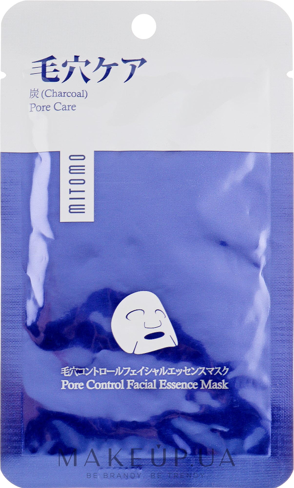 Маска з вугіллям для обличчя - Mitomo Premium Pore Control Facial Essence Mask — фото 25g