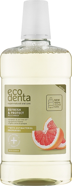 Ополаскиватель для полости рта "Грейпфрут" - Ecodenta Super+Natural Oral Care — фото N1