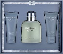 Dolce & Gabbana Light Blue Pour Homme - Набор (edt/125ml + sh/gel/50ml + ash/balm/50ml) — фото N2