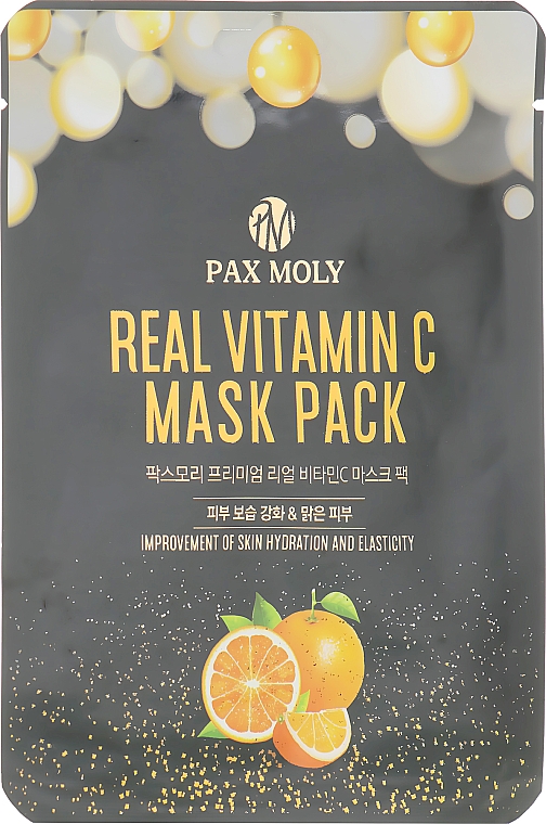 Маска тканинна для обличчя з вітаміном С - Pax Moly Real Vitamin C Mask Pack — фото N1