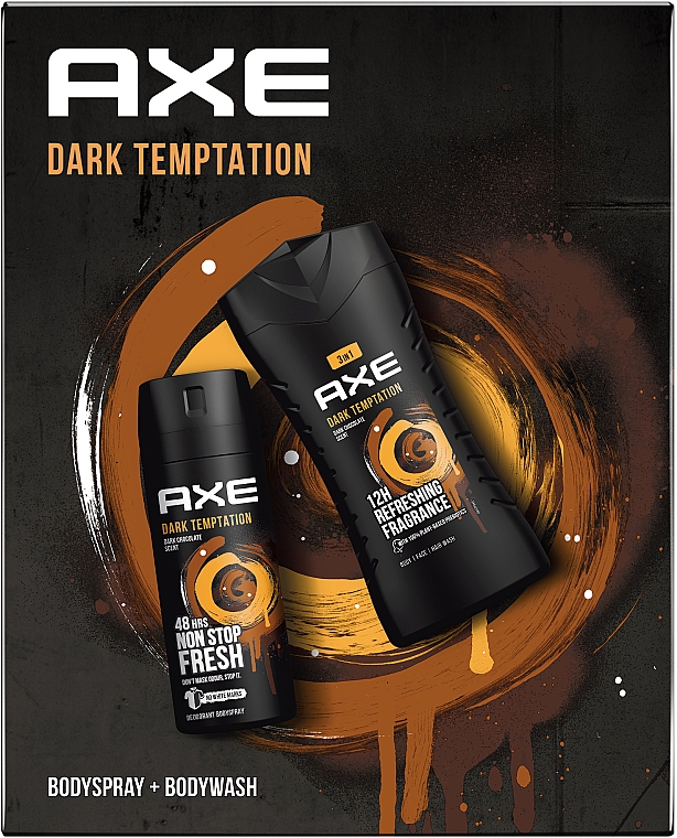 Axe Dark Temptation - Набор (deo/150ml + sh/gel/250ml) — фото N1