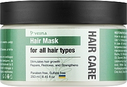 Духи, Парфюмерия, косметика Восстанавливающая маска для всех типов волос - Vesna