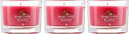 Набір ароматичних свічок "Червона малина"  - Yankee Candle Red Raspberry (candle/3x37g) — фото N2