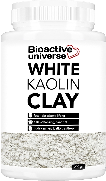 Біла глина, каолін - Bioactive Universe White Kaolin Clay — фото N1