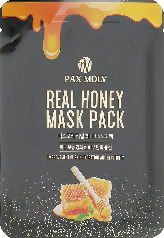 Маска тканинна з екстрактом меду - Pax Moly Real Honey Mask Pack — фото N1
