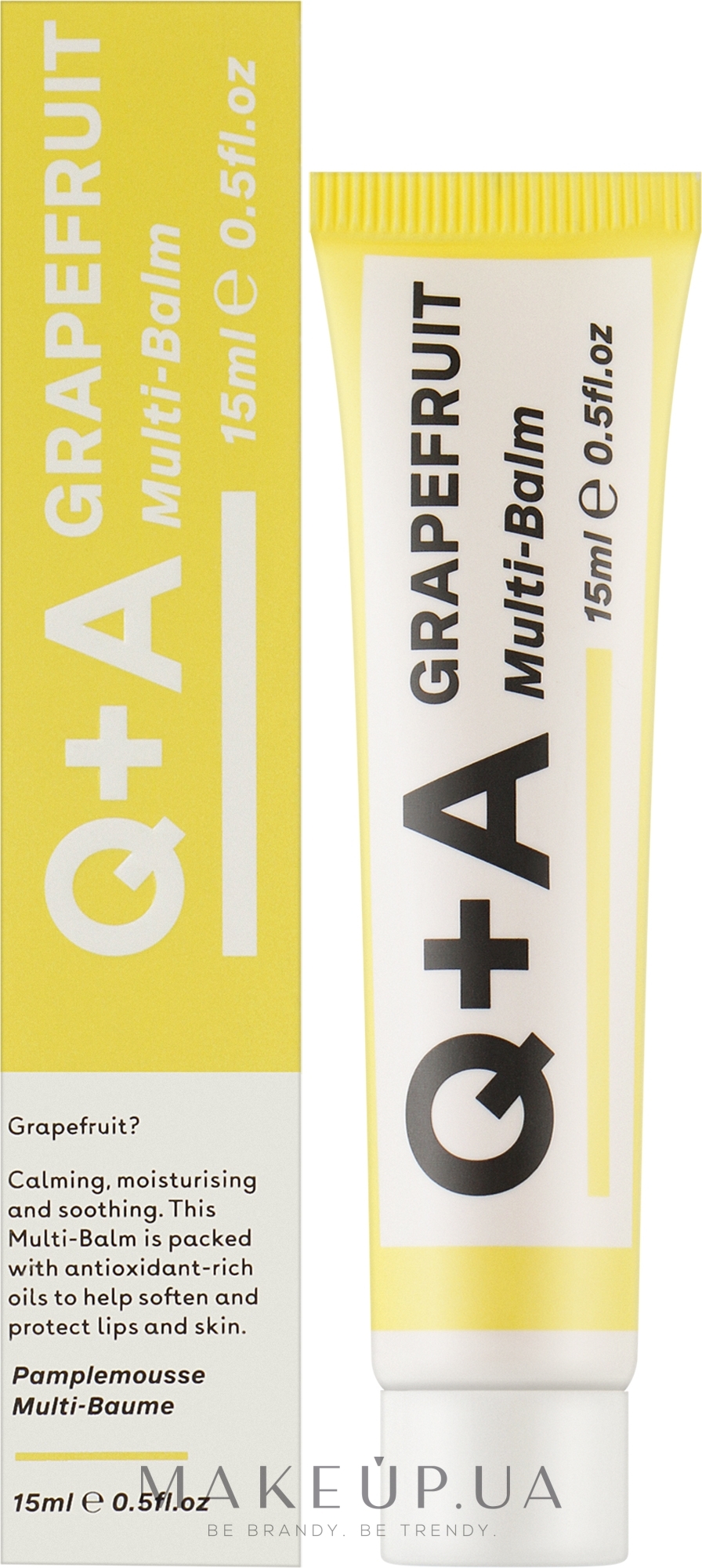 Багатофункціональний бальзам із грейпфрутом - Q+A Grapefruit Multi-Balm — фото 15ml