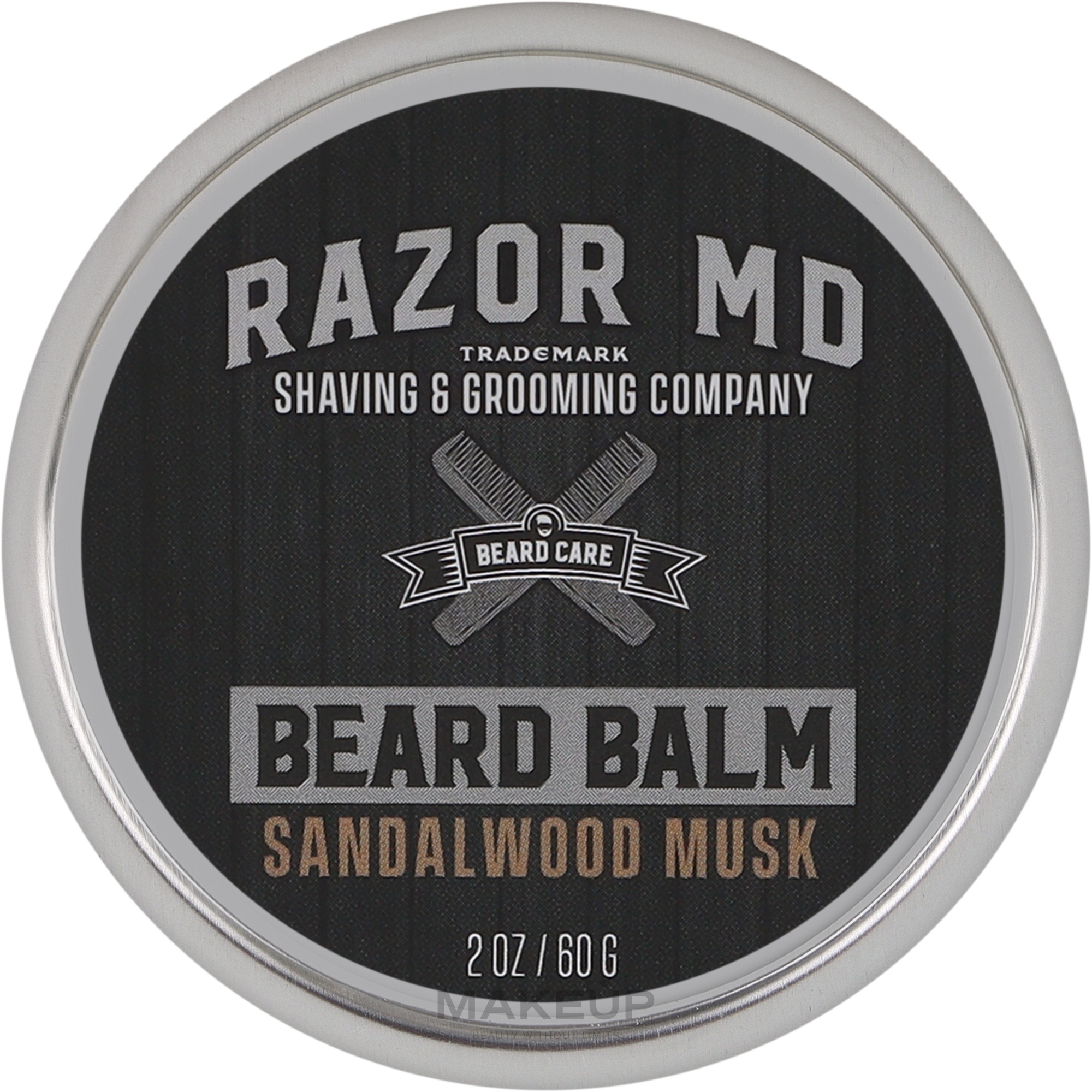 Бальзам для бороди з екстрактом сандалового дерева та мускусу - Razor MD Beard Balm Sandalwood Musk — фото 60g