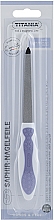 Пилочка для ногтей с сапфировым напылением, 17 см, сиреневая - Titania Softtouch — фото N1