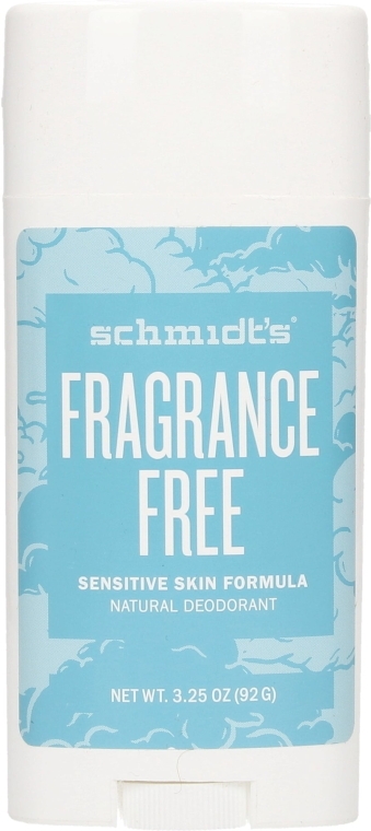 Натуральний дезодорант - Schmidt's Deodorant Sensitive Skin Fragrance Free Stick