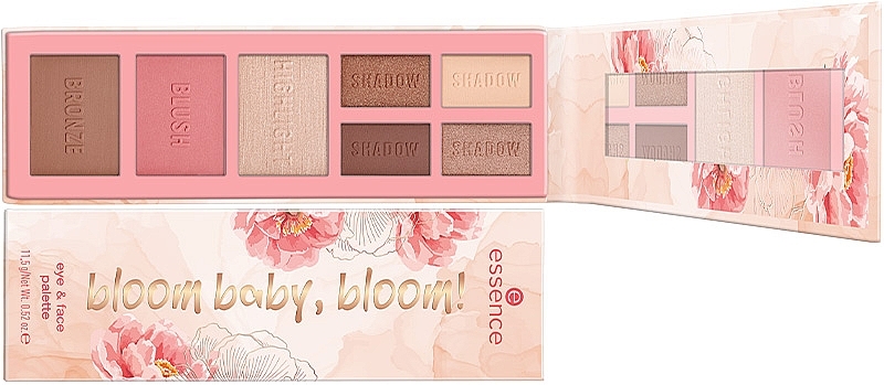 Палетка для макияжа - Essence Bloom Baby, Bloom! Eye & Face Palette  — фото N3