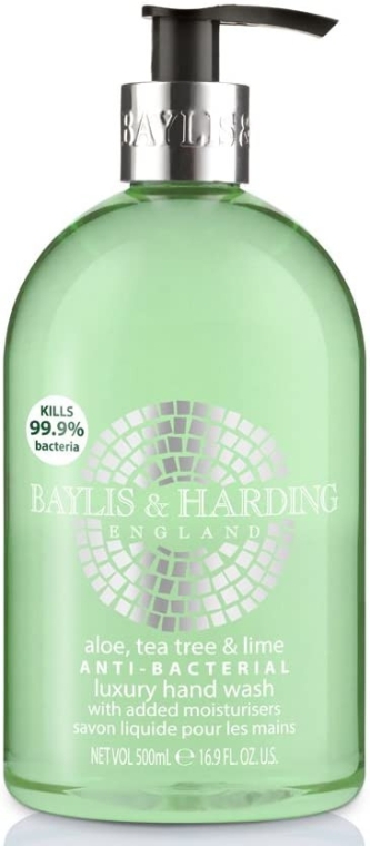 Жидкое мыло для рук - Baylis & Harding Aloe, Tea Tree and Lime Hand Wash — фото N1
