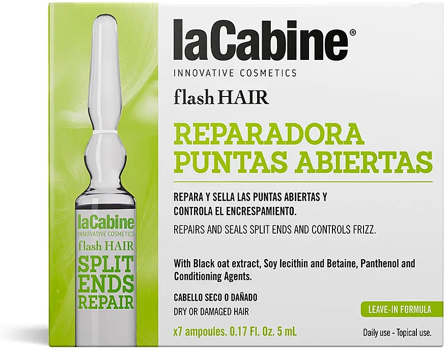 Ампула для волос "Восстановление кончиков" - La Cabine Flash Hair Repair Split Ends — фото N1