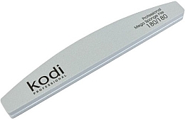 Баф для нігтів "Півмісяць" 180/180, сірий - Kodi Professional — фото N1