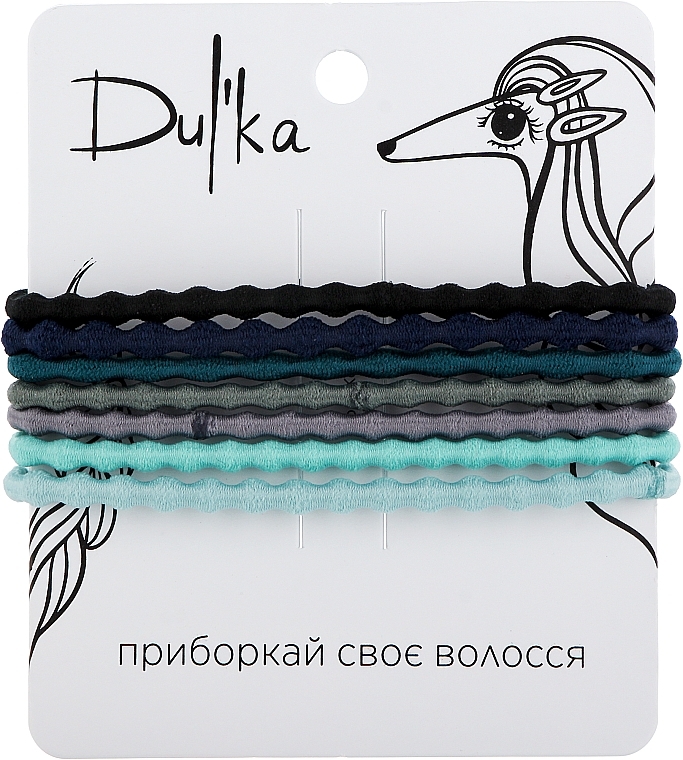 Набор разноцветных резинок для волос UH717765, 7 шт - Dulka — фото N1