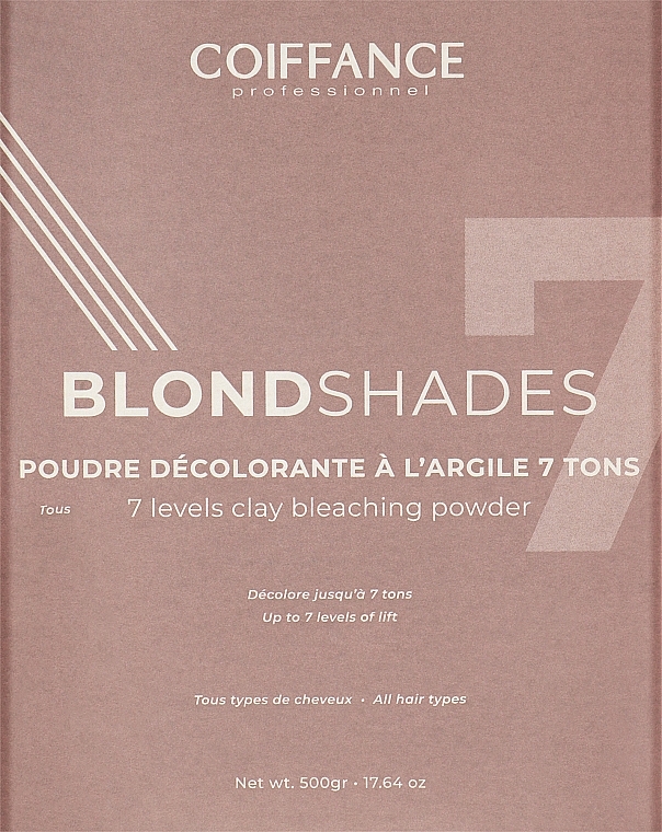 Осветляющая пудра для волос с глиной - Coiffance Professional Blondshades 7 Levels Clay Bleaching Powder — фото N1