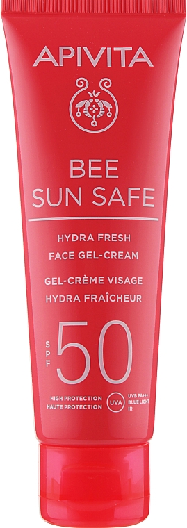 Солнцезащитный крем-гель для лица с морскими водорослями и прополисом - Apivita Bee Sun Safe Hydra Fresh Face Gel-Cream SPF50 — фото N1