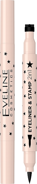 Подводка для глаз со штампом - Eveline Cosmetics Eyeliner & Stamp 2in1 — фото N1