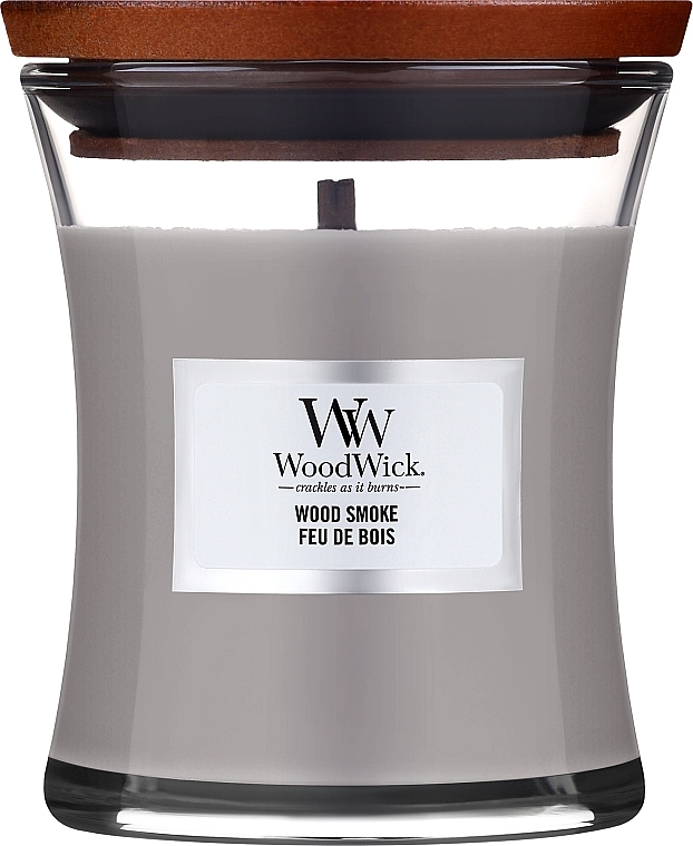 Ароматична свічка у склянці - WoodWick Hourglass Candle Wood Smoke — фото N2