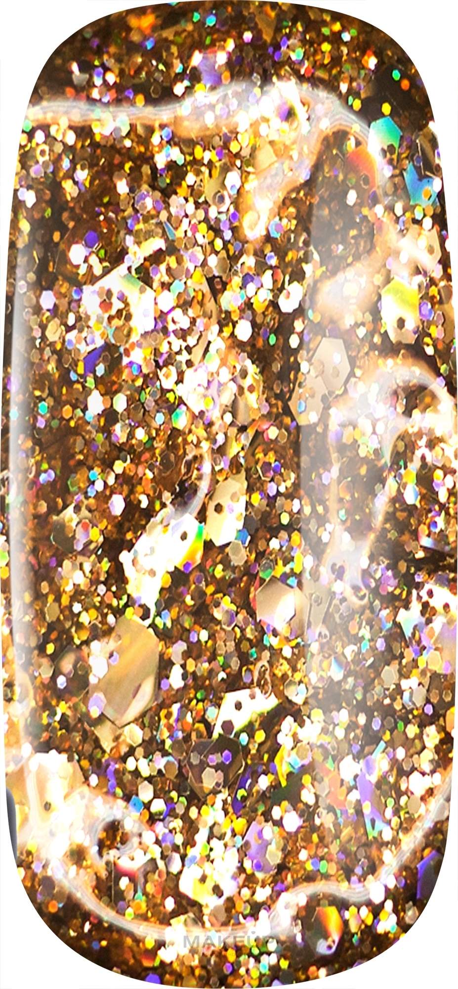 Шиммер-гель для дизайна ногтей с крупными блестками - NUB Shimmer Gel — фото 01 - Золото