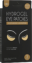 Парфумерія, косметика Патчі гідрогелеві з фольгованим покриттям "Золото" - Luke Hydrogel Eye Pathes Moisturizing & De-Puffing Gold Foil