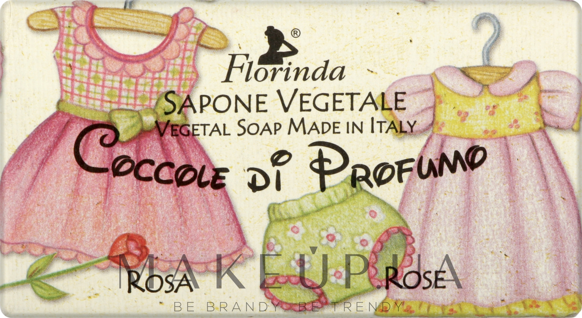 Мыло натуральное детское "Роза" - Florinda Sapone Vegetale Rose — фото 100g