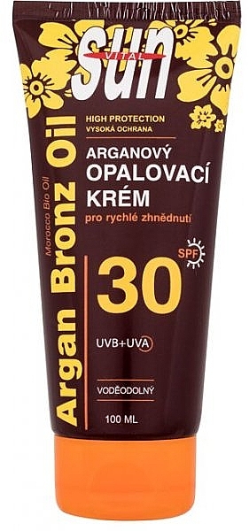 Сонцезахисний крем для тіла - Vivaco Sun Argan Bronz Oil Tanning Cream SPF30 — фото N1