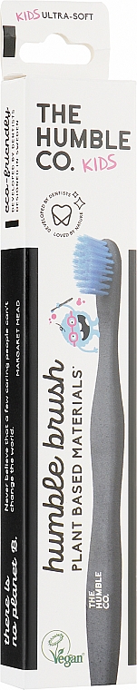 Детская зубная щетка на растительной основе, ультрамягкая, синяя - The Humble Co. Kids Mix Colors Ultra-Soft Toothbrush