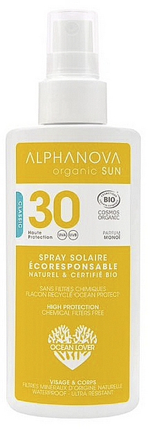 Сонцезахисний спрей з SPF30 - Alphanova Organic Sun — фото N1