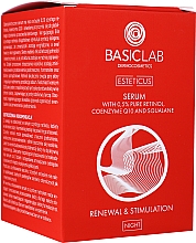 Ночная сыворотка для лица - BasicLab Dermocosmetics Esteticus Serum Retinol 0,5% — фото N3
