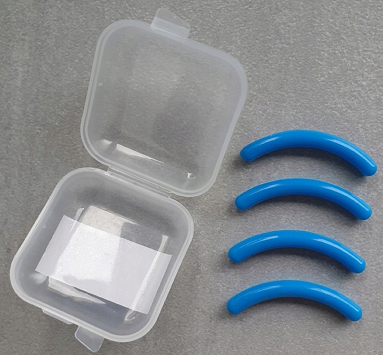 Змінні гумові накладки до щипців для завивання вій, сині - Deni Carte — фото N1