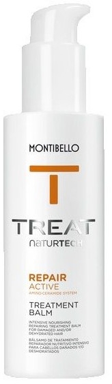 Интенсивный несмываемый бальзам для сухих и поврежденных волос - Montibello Treat NaturTech Repair Active Treatment Balm — фото N1