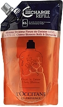 Парфумерія, косметика Гель для душу - L'Occitane Cherry Blossom Bath & Shower Gel Refill (дой-пак)