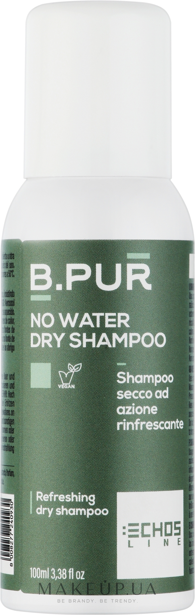 Шампунь сухий для волосся з рослинним вугіллям - Echosline B.Pur Dry Shampoo with Refreshing Action — фото 100ml