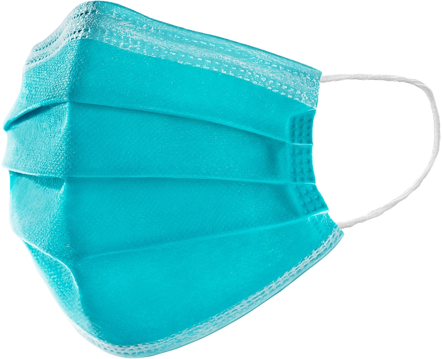 Медична маска з індикатором вологості, чотиришарова, стерильна, блакитна - Abifarm M100 — фото N4