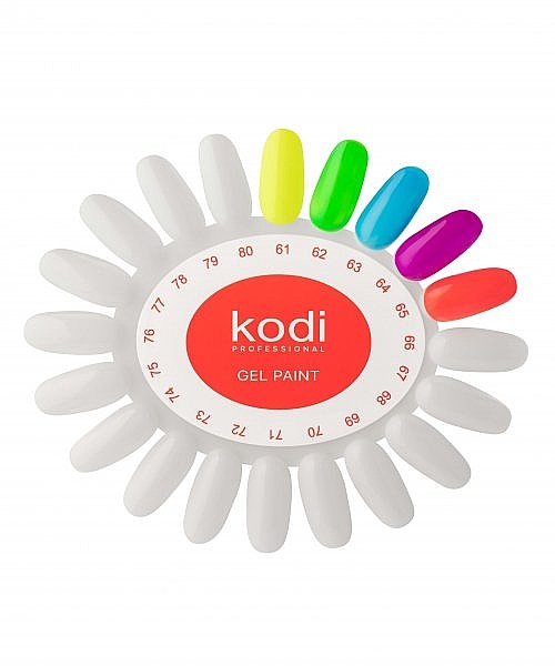 Палитра "Ромашка" для гель-красок, 4 шт. - Kodi Professional — фото N4