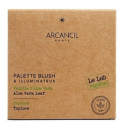 Палетка рум'ян і хайлайтерів - Arcancil Paris Le Lab Vegetal Blush & Illuminateur Palette — фото N2