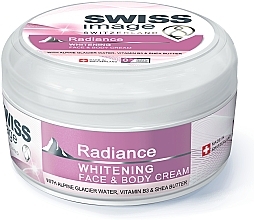 Відбілювальний крем для обличчя та тіла - Swiss Image Radiance Whitening Face & Body Cream — фото N1