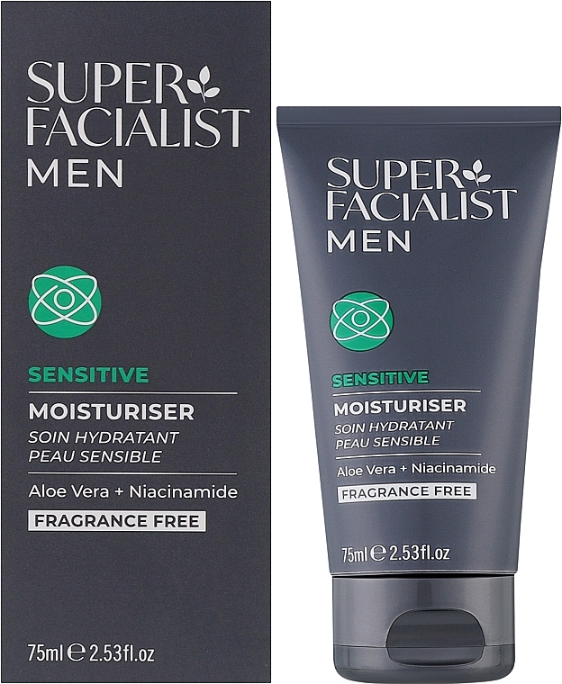 Крем увлажняющий, мужской для чувствительной кожи лица - Super Facialist For Men Sensitive Moisturiser  — фото N2