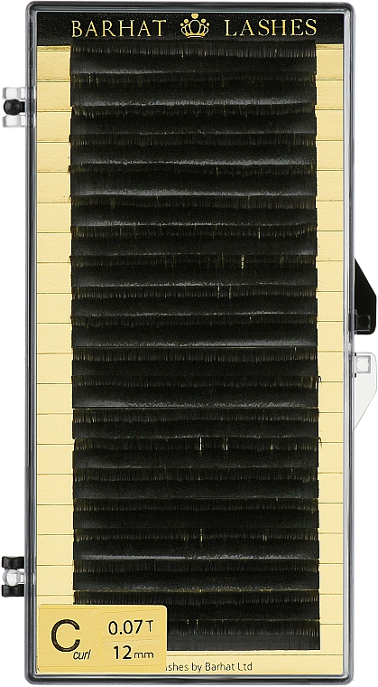 Накладные ресницы C 0,07 мм (12мм), 20 линий - Barhat Lashes — фото N1